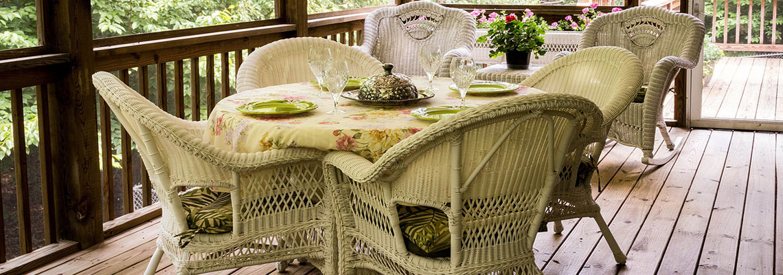 Muebles de Exterior de mimbre